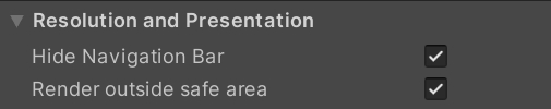 Resolution and Presentation settings for OpenHarmony.