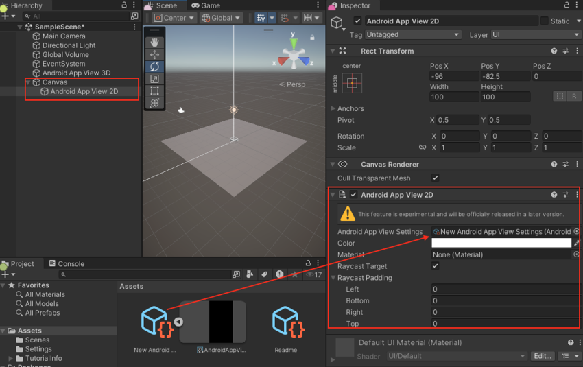 Android App View 2D